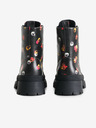 Desigual Čierne dámske členkové topánky Desigual Boot Flowers