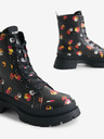 Desigual Čierne dámske členkové topánky Desigual Boot Flowers