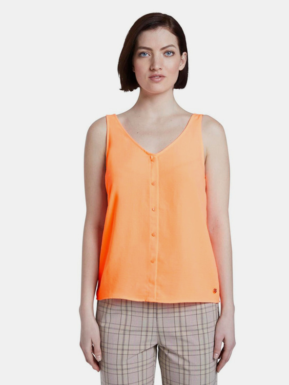Tom Tailor Denim Oranžový dámsky top Tom Tailor Denim