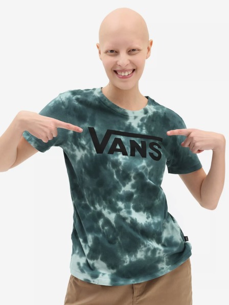 Vans Dámske petrolejové batikované tričko VANS