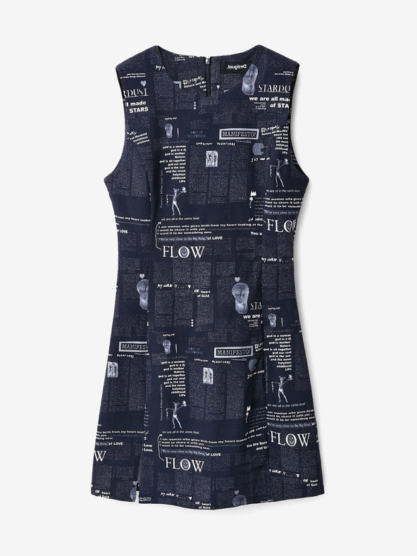 Desigual Čierne dámske vzorované šaty Desigual Lea