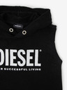 Diesel Čierne dievčenské šaty s kapucňou Diesel