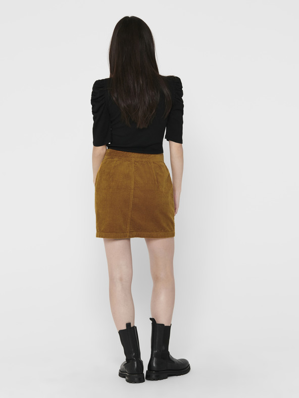 Jacqueline de Yong JDY Kira Hnedá sukňa s manžetami