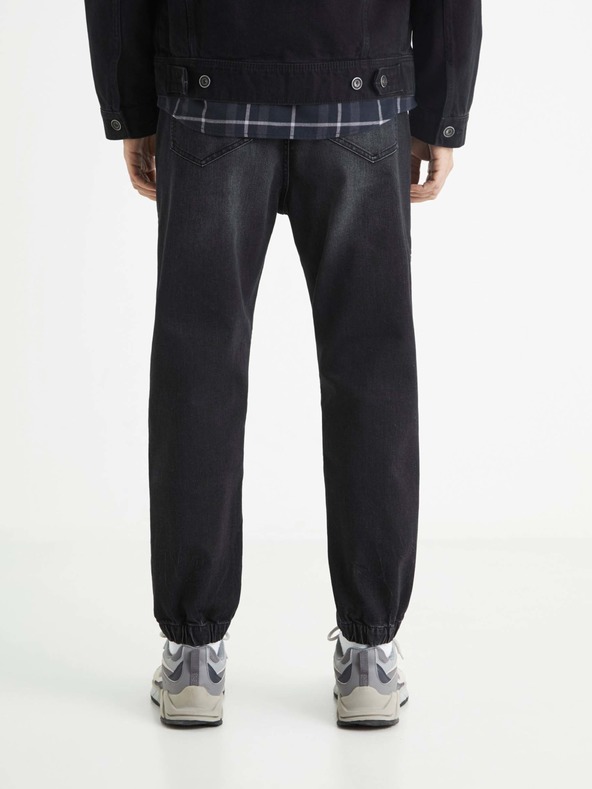 Celio Čierne pánske džínsové nohavice Celio