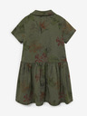 Desigual Khaki dievčenské vzorované šaty Desigual Mickey Camo Flower