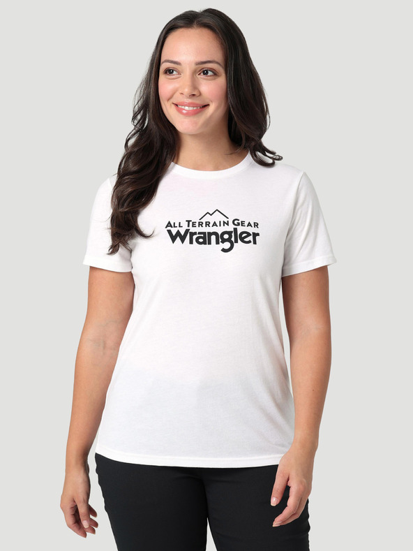 Wrangler Biele dámske tričko Wrangler
