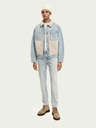 Scotch & Soda Modrá pánska džínsová zateplená bunda Scotch & Soda