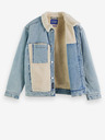 Scotch & Soda Modrá pánska džínsová zateplená bunda Scotch & Soda