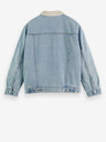 Scotch & Soda Modrá pánska džínsová zateplená bunda Scotch & Soda
