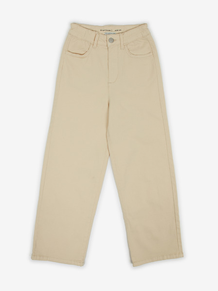 Tom Tailor Béžové dievčenské nohavice so širokými nohavicami Tom Tailor
