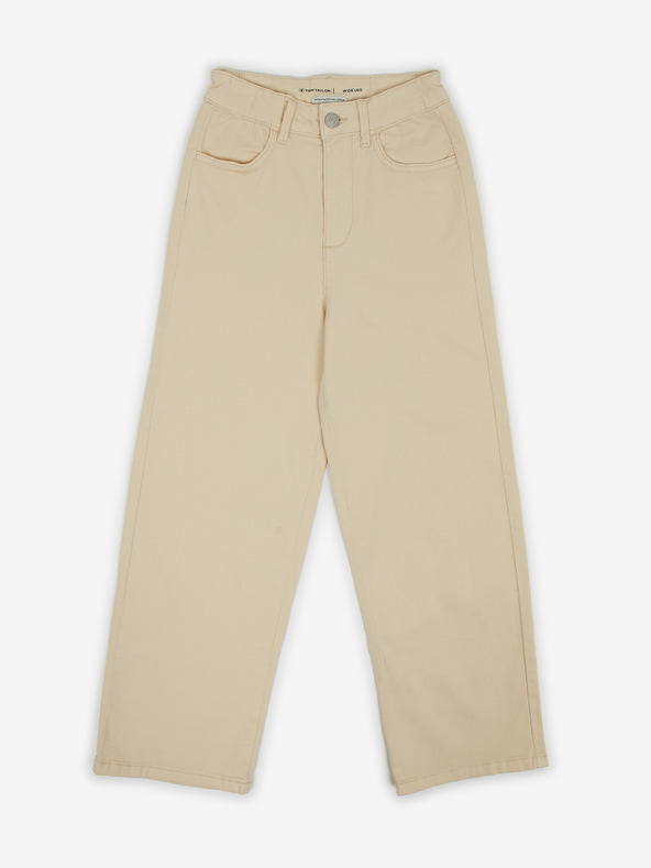 Tom Tailor Béžové dievčenské nohavice so širokými nohavicami Tom Tailor