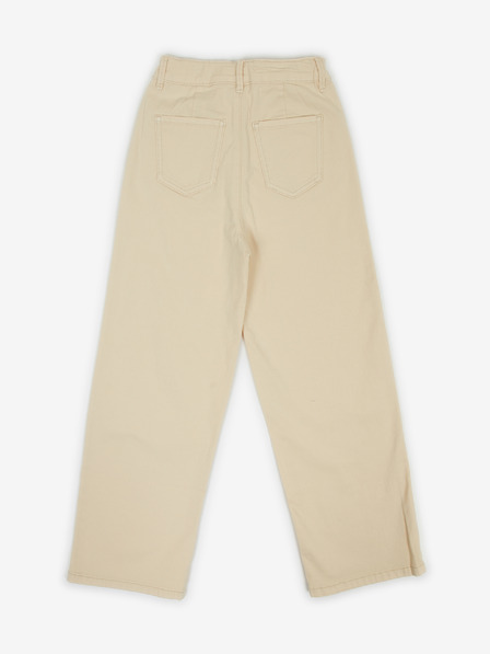 Tom Tailor Béžové dievčenské nohavice so širokými nohavicami Tom Tailor