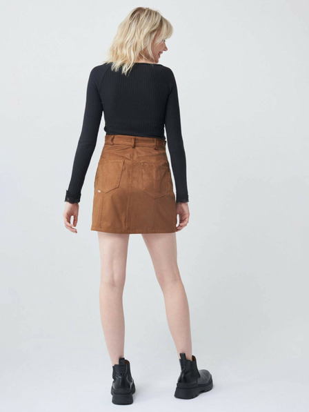 Salsa Jeans Hnedá semišová minisukňa Salsa Jeans