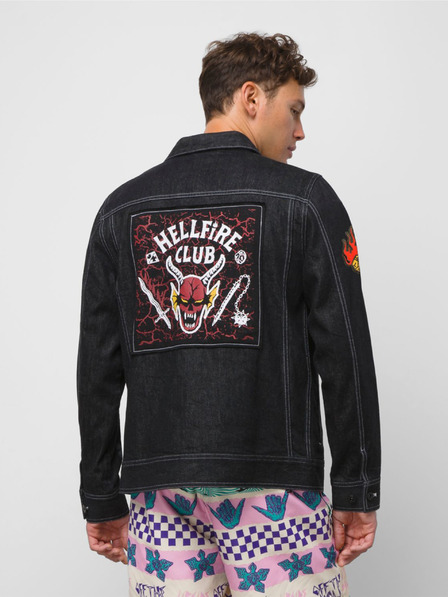 Vans Čierna unisex džínsová bunda VANS Hellfire Club