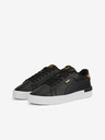 Puma Čierne dámske kožené tenisky Puma Jada Distressed