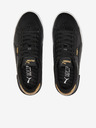 Puma Čierne dámske kožené tenisky Puma Jada Distressed
