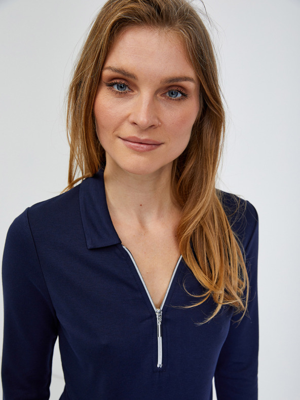 Orsay Tmavomodré tričko s trojštvrťovým rukávom ORSAY