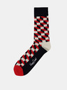 Happy Socks Čierno-červené vzorované ponožky Happy Socks Filled Optic
