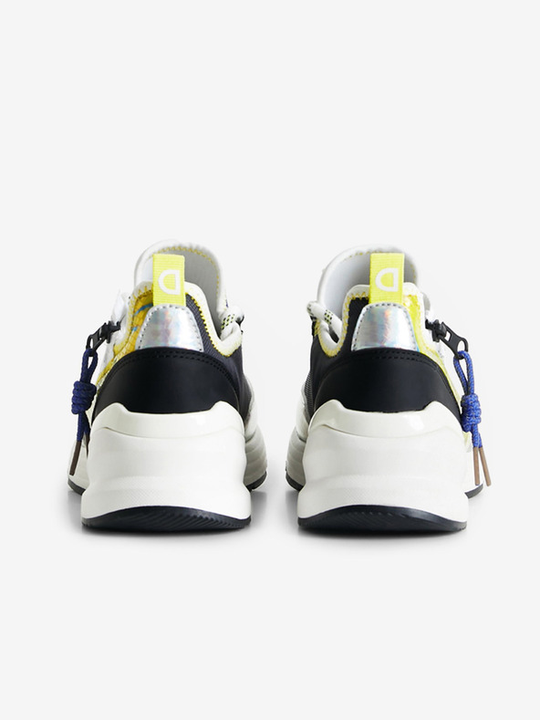 Desigual Desigual žlto-biele dámske tenisky Moon Zipper