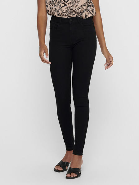 Jacqueline de Yong Čierne skinny fit džínsy JDY New Nikki