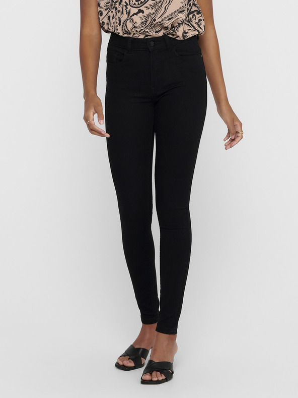 Jacqueline de Yong Čierne skinny fit džínsy JDY New Nikki