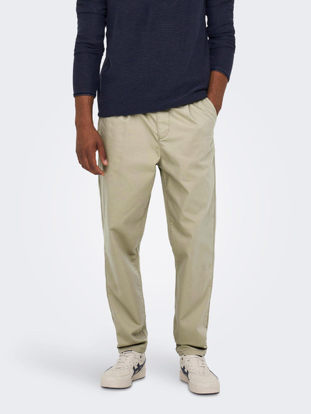 ONLY & SONS Béžové chino nohavice ONLY & SONS Dew