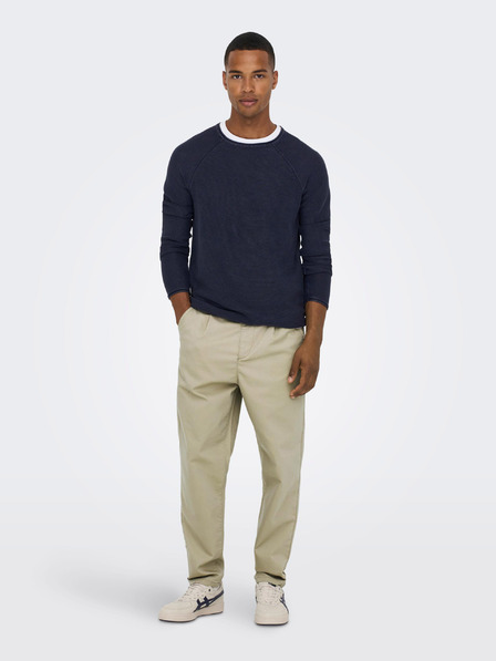 ONLY & SONS Béžové chino nohavice ONLY & SONS Dew