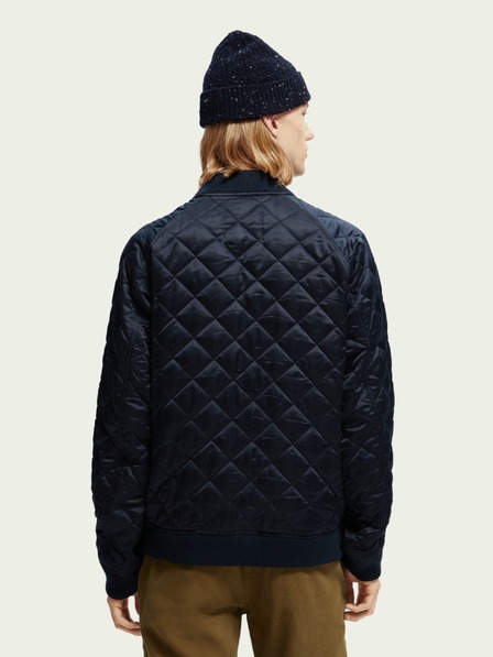 Scotch & Soda Tmavomodrá pánska vzorovaná bunda Scotch & Soda