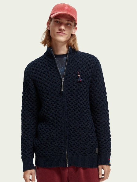 Scotch & Soda Tmavomodrý pánsky sveter Scotch & Soda