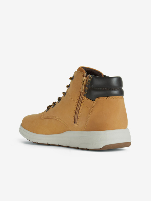 Geox Svetlohnedé pánske kožené členkové čižmy Geox Hallson