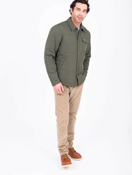 Brakeburn Khaki pánska ľahká košeľová bunda Brakeburn