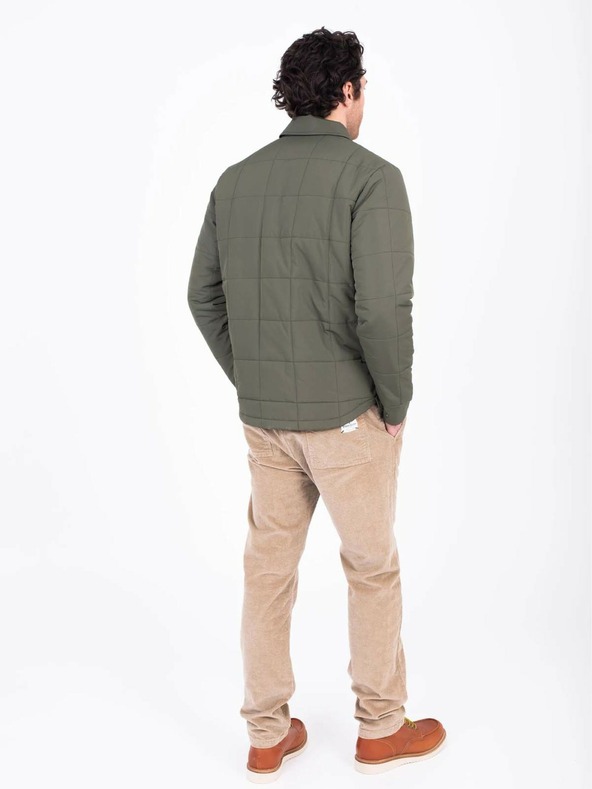 Brakeburn Khaki pánska ľahká košeľová bunda Brakeburn