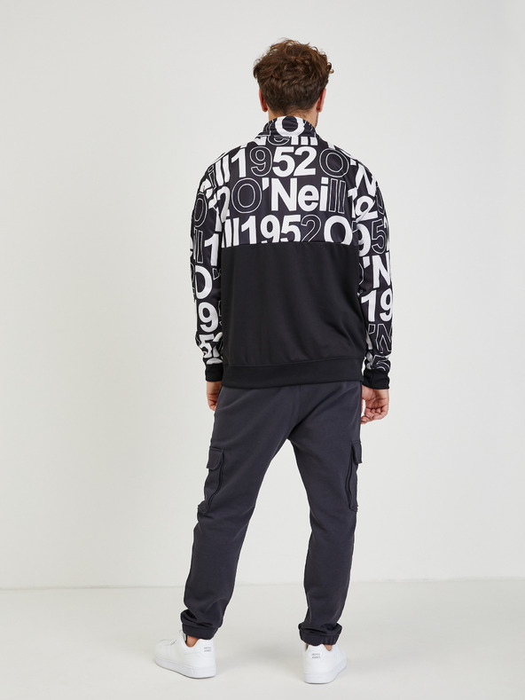 O'Neill Čierna pánska vzorovaná mikina O'Neill Rutile