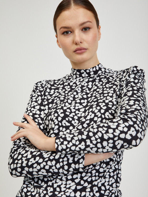 Orsay Paisy bielo-čierne dámske vzorované tričko ORSAY