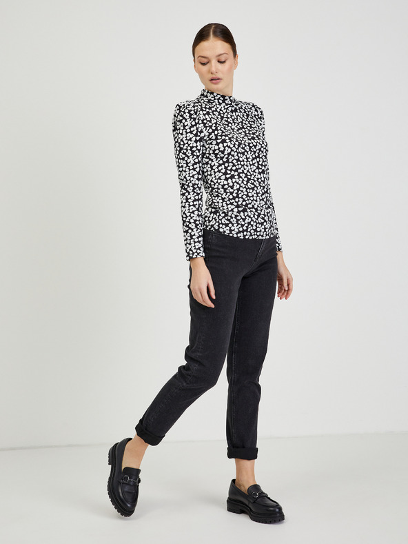 Orsay Paisy bielo-čierne dámske vzorované tričko ORSAY