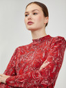Orsay Červené dámske vzorované tričko s dlhým rukávom ORSAY Paisy