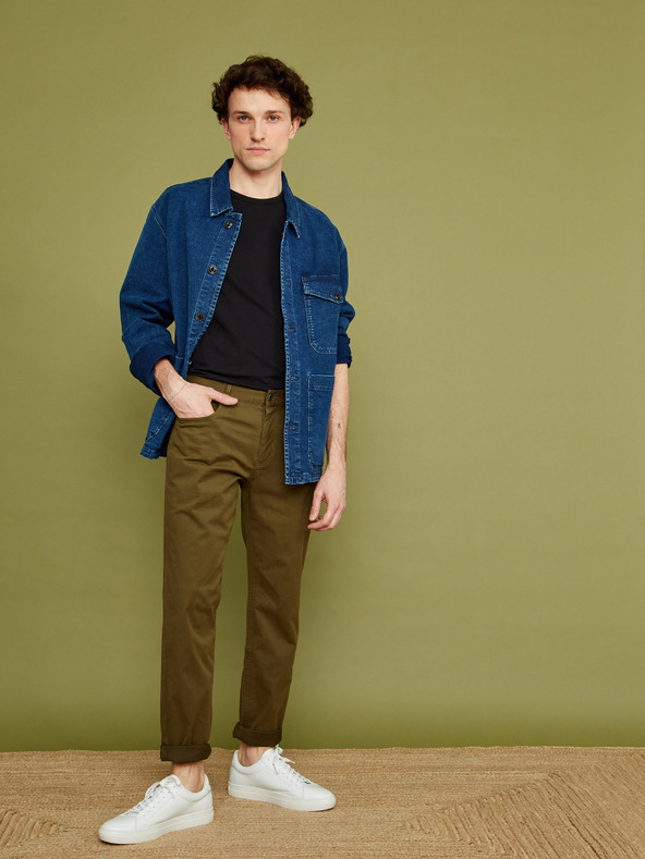 ZOOT.lab Khaki pánske nohavice slim fit ZOOT.lab Emanuel