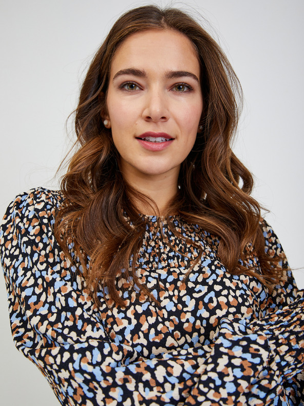 Orsay Hnedomodré dámske vzorované šaty ORSAY