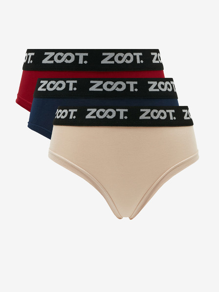 ZOOT.lab Súprava troch dámskych nohavičiek v červenej, modrej a béžovej farbe ZOOT.lab