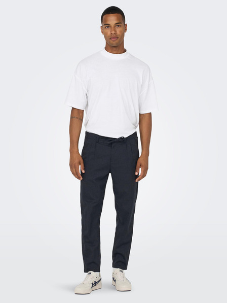 ONLY & SONS Tmavomodré pánske chino nohavice ONLY & SONS Leo