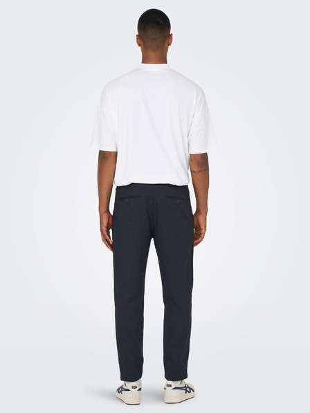 ONLY & SONS Tmavomodré pánske chino nohavice ONLY & SONS Leo