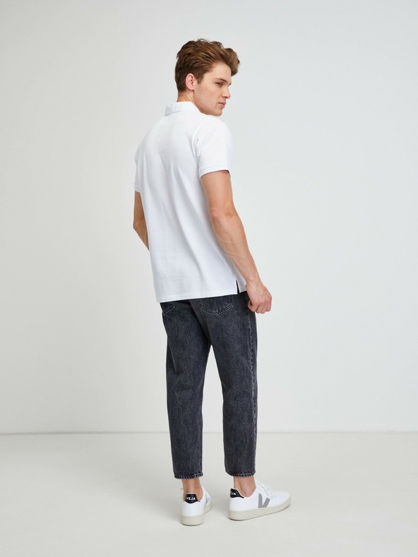 ALPINE PRO Biela pánska polokošeľa Alpine Pro Sedar