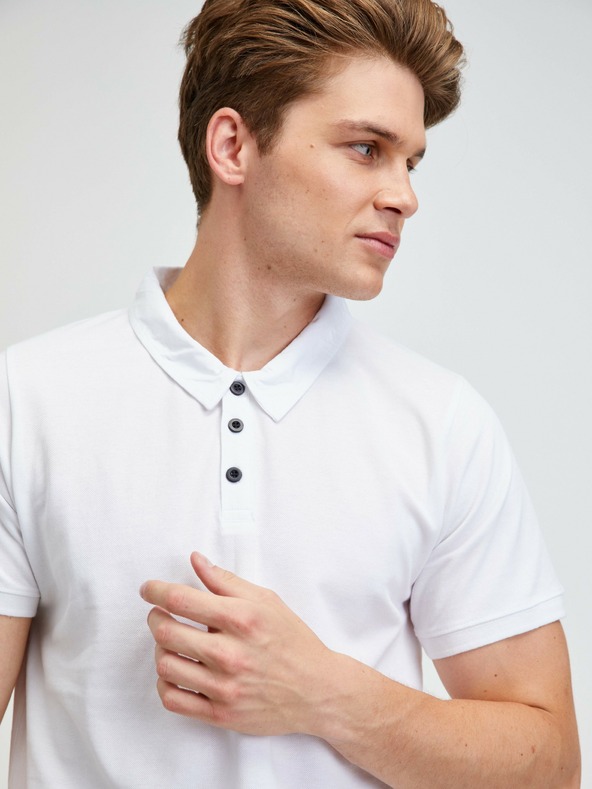 ALPINE PRO Biela pánska polokošeľa Alpine Pro Sedar