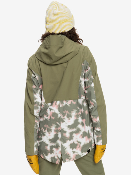 Roxy Khaki dámska zimná vzorovaná bunda Roxy Stated