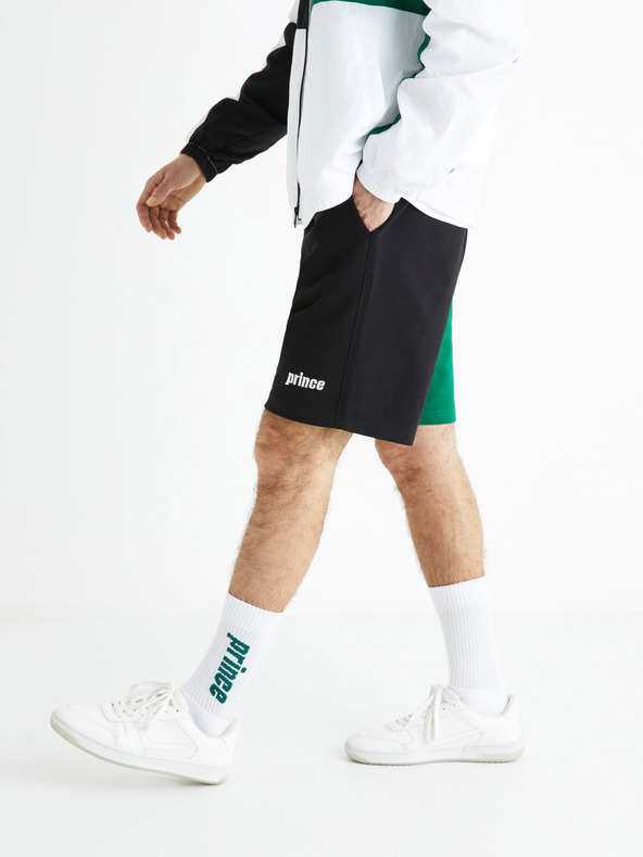 Celio Čierno-zelené pánske tepláky Celio Prince