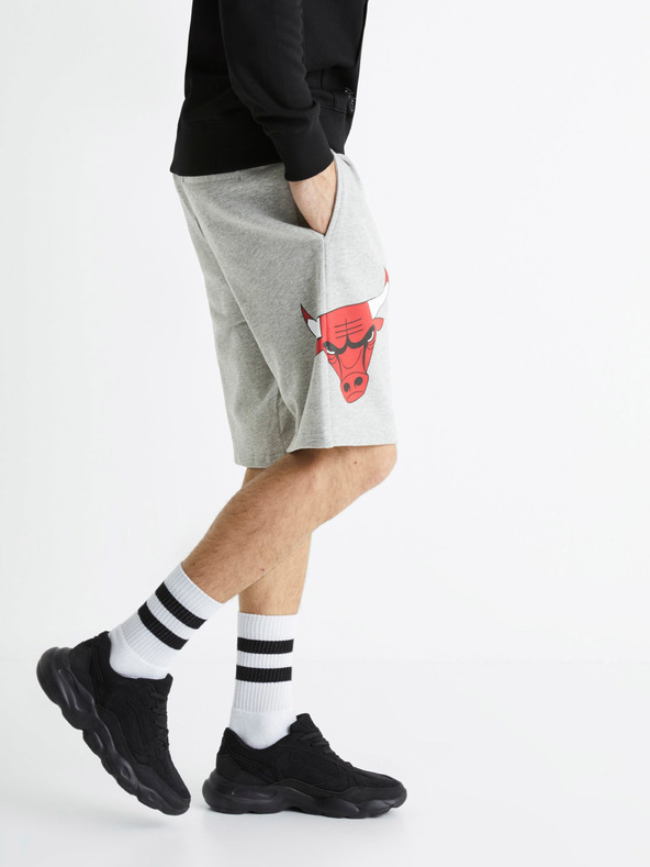 Celio Šedé pánske tepláky Celio NBA Chicago Bulls