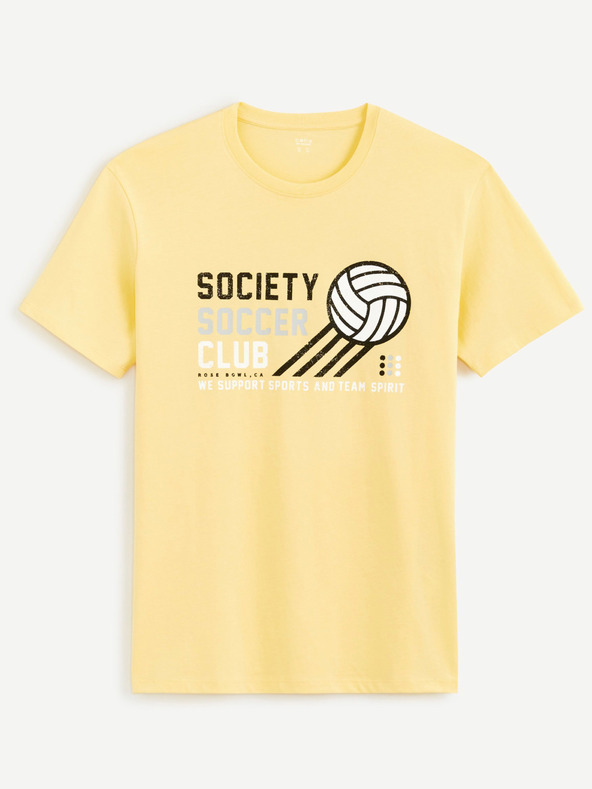 Celio Žlté tričko s potlačou Celio Besporto