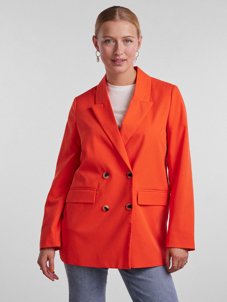 Pieces Oranžové dámske oversized sako Pieces Thelma