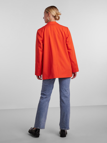 Pieces Oranžové dámske oversized sako Pieces Thelma