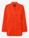 Pieces Oranžové dámske oversized sako Pieces Thelma